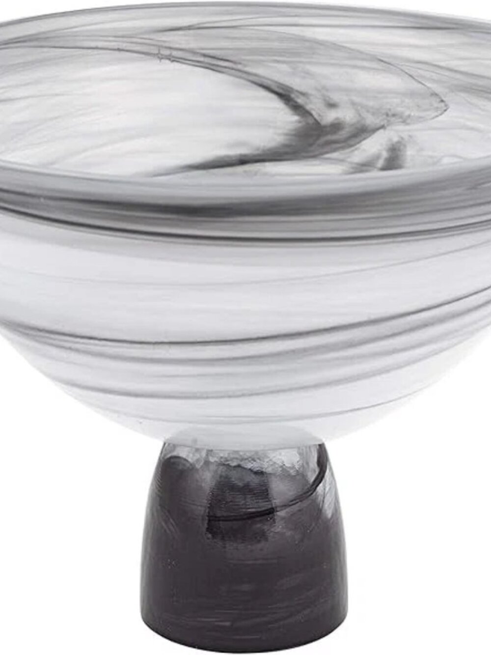 Badash Milky Way Handmade Alabaster Glass Centerpiece  Bowl 10” x 7"
